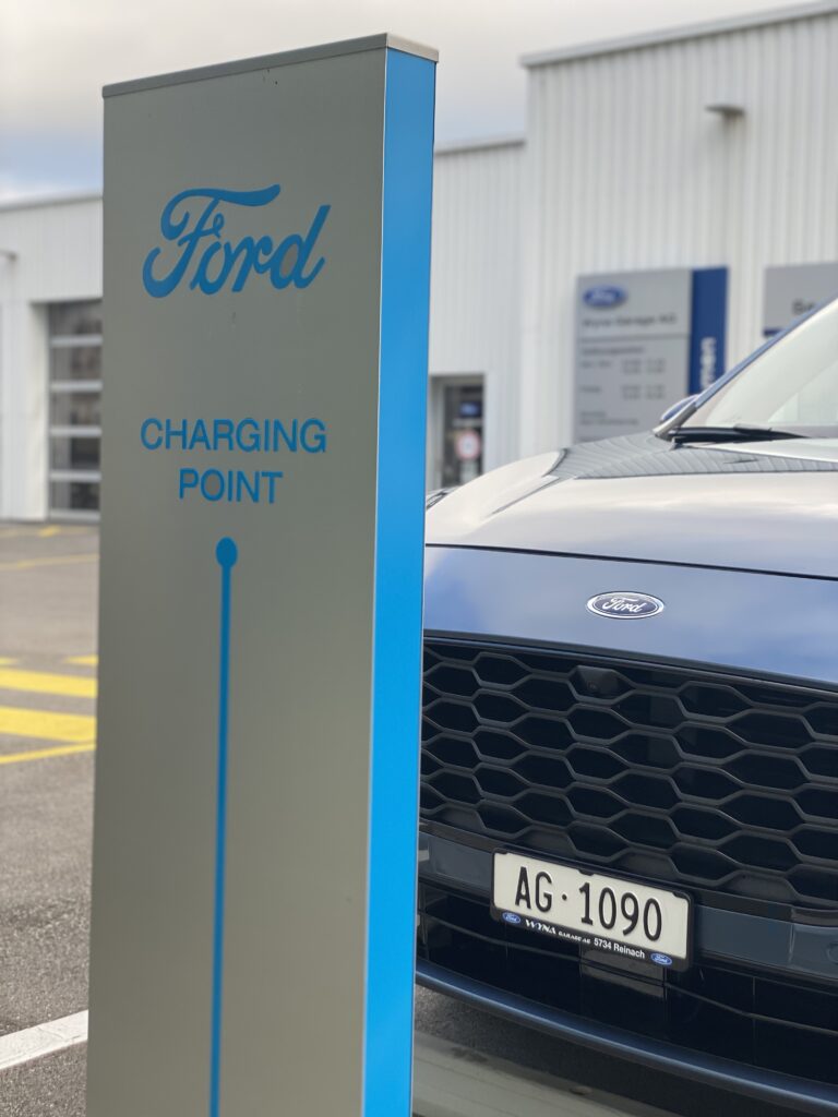Ford Charging Point bei der Wyna Garage in Reinach AG